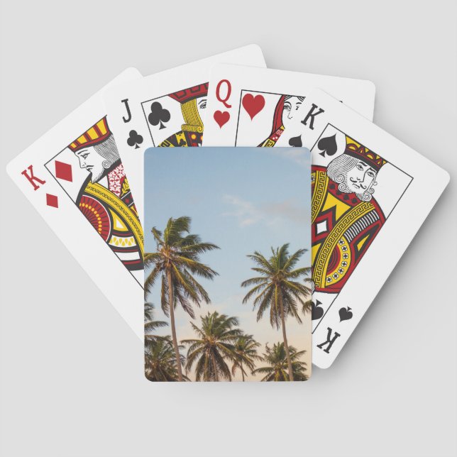 Baraja De Cartas Palmeras Tropicales (Reverso)