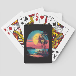 Baraja De Cartas Palmeras y playa