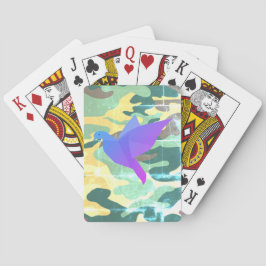 Baraja De Cartas Paloma de camuflaje, tarjetas de paz