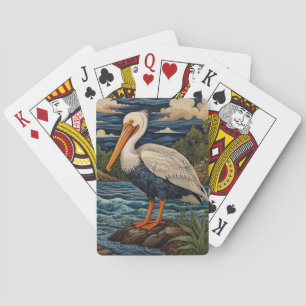 Baraja De Cartas Palomino de gaviota de mar blanco