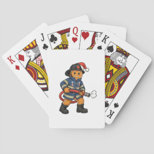 Baraja De Cartas Pan de Jengibre Bombero Navidad 2026 Fiesta