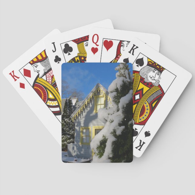 Baraja De Cartas Pan de jengibre y nieve de invierno - Viñedo de Ma (Reverso)