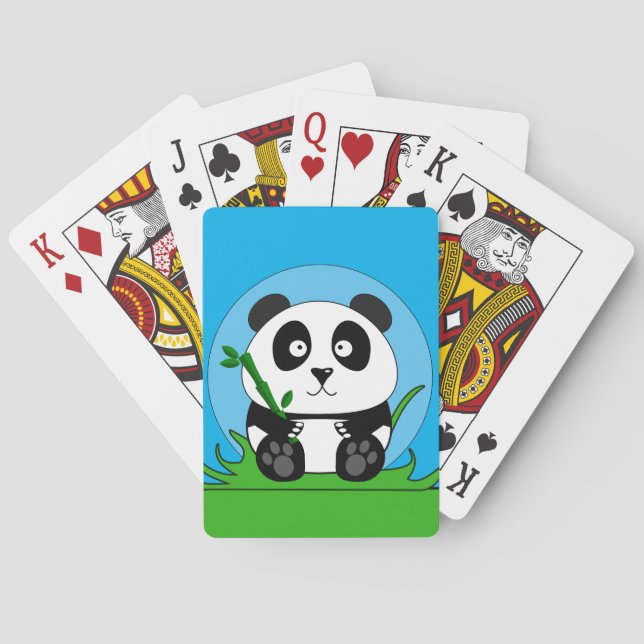 Baraja De Cartas Panda blanco y negro (Reverso)