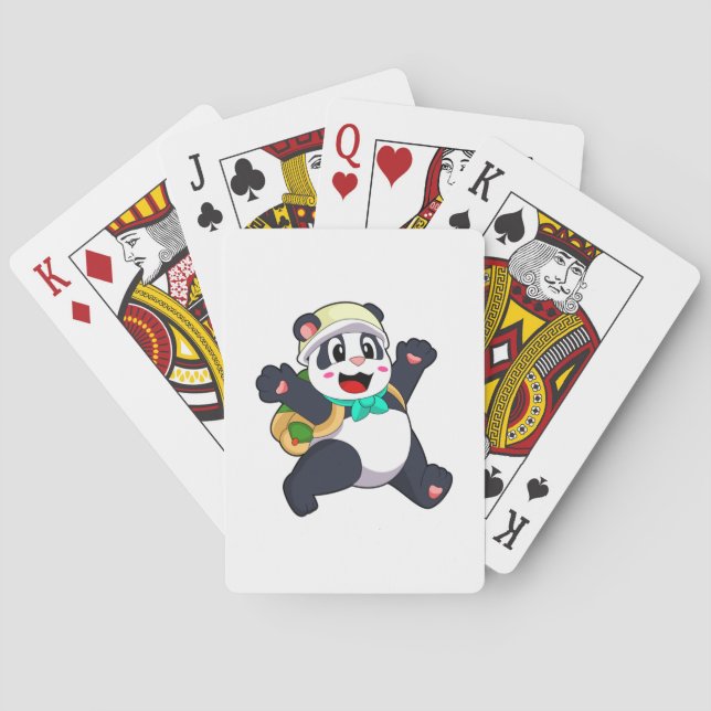 Baraja De Cartas Panda como estudiante (Reverso)