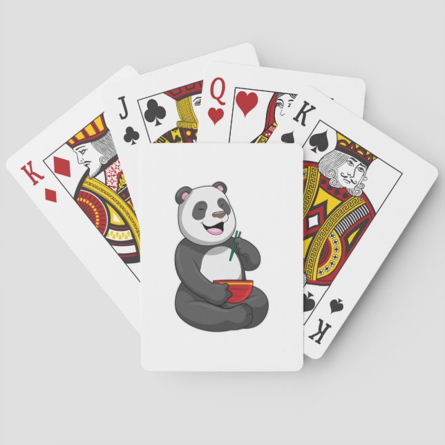 Baraja De Cartas Panda con Bowl Ramen (Reverso)