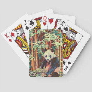 Baraja De Cartas Panda de bambú