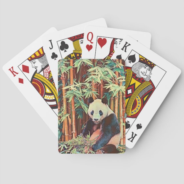 Baraja De Cartas Panda de bambú (Reverso)