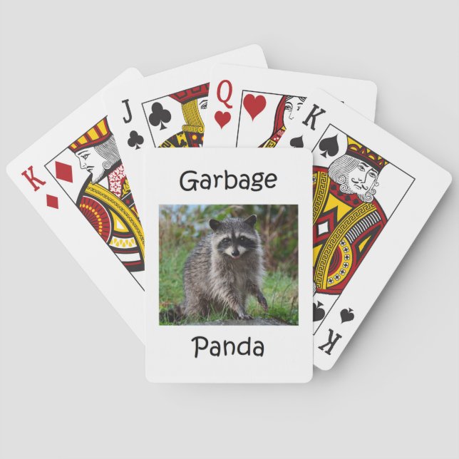 Baraja De Cartas Panda de la basura (Reverso)
