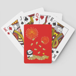 Baraja De Cartas Panda del Año Nuevo Chino de la Serpiente 2025