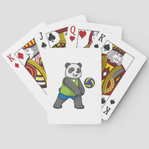 Baraja De Cartas Panda en Deportes con Voleibol