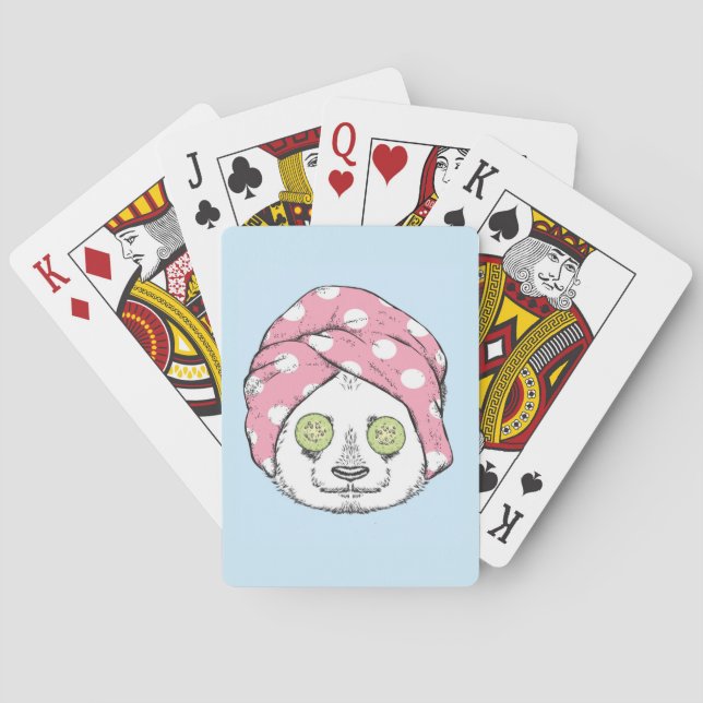 Baraja De Cartas Panda En El Spa (Reverso)