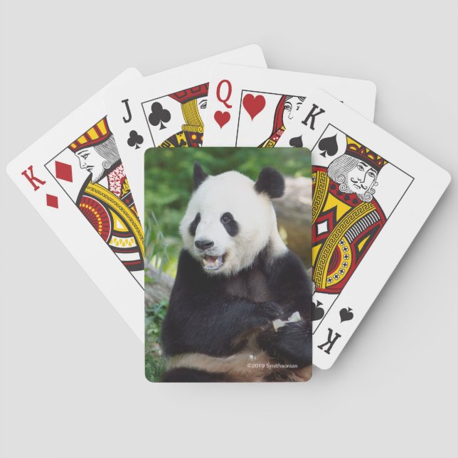 Baraja De Cartas Panda gigante que come el bambú (Reverso)