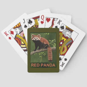 Baraja De Cartas Panda rojo