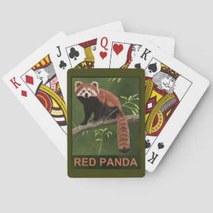 Baraja De Cartas Panda rojo