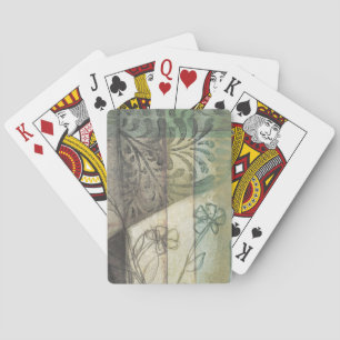 Baraja De Cartas Panel de jardín con hojas, flores y hierba