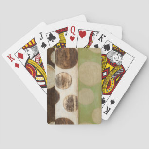 Baraja De Cartas Panel de madera de tono de la Tierra pintado con c