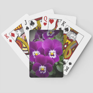 Baraja De Cartas Pansias púrpuras