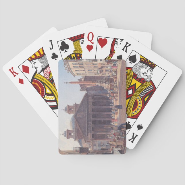Baraja De Cartas Panteón y Piazza della Rotonda en Roma, Italia (Reverso)