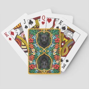 Baraja De Cartas Pantera, Arte de Arcilla de Selva Densa