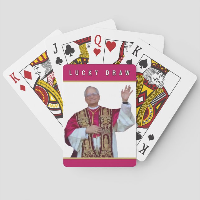 Baraja De Cartas Papa católico León (Reverso)
