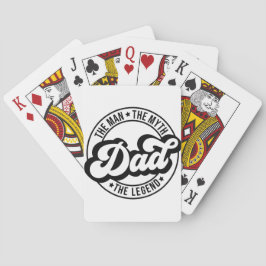 Baraja De Cartas Papá el hombre el mito la leyenda papá del hombre 