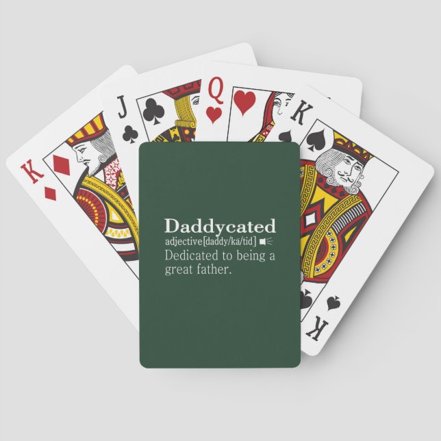 Baraja De Cartas Papá está dedicado a la paternidad (Reverso)
