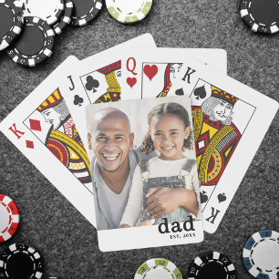 Baraja De Cartas Papá Estableció Foto Personalizada