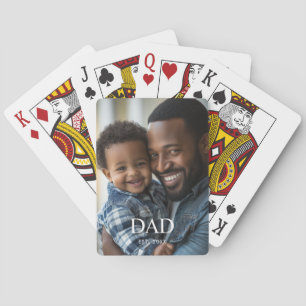 Baraja De Cartas Papá Estableció Foto Simple Moderna 