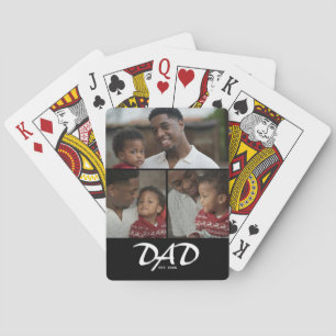 Baraja De Cartas Papá Estableció Guión Negro 3 Foto