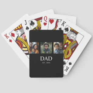 Baraja De Cartas Papá Estableció Moderno Simple Negro 3 Foto