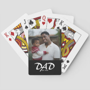 Baraja De Cartas Papá Estableció Negrita Foto Negra