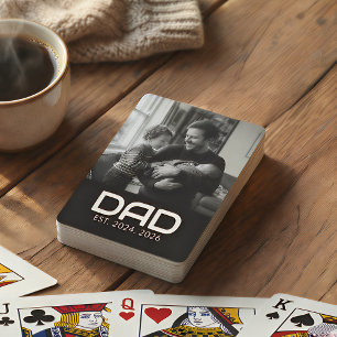 Baraja De Cartas Papá Estableció Negrita Foto Negra