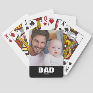 Baraja De Cartas Papá Estableció Negrita Foto Negra