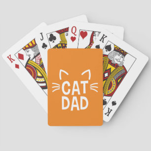 Baraja De Cartas Papá Gato Con Orejas Y Whiskers