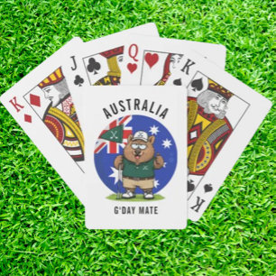 Baraja De Cartas Papá Golfista Wombat Australiano