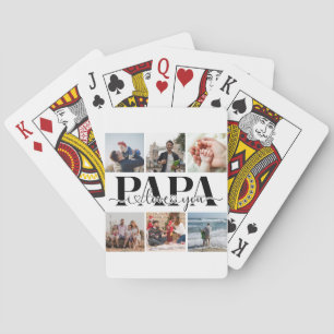 Baraja De Cartas Papa I Love You Personalizado Collage de fotos
