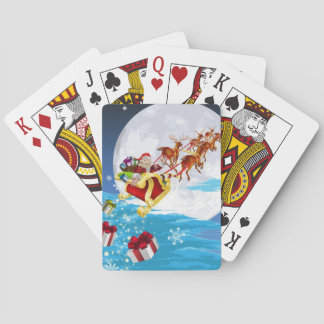 Baraja De Cartas Papá Noel en su trineo