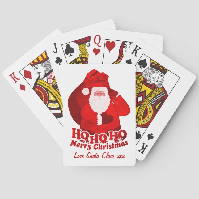 Baraja De Cartas Papá Noel Regales de regalo de regalo de Navidad (Reverso)