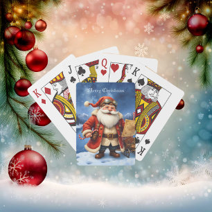 Baraja De Cartas Papá Noel Steampunk – Aventura Navideña Vintage