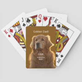 Baraja De Cartas Papa Retriever Dorado Personalizado