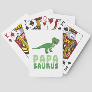 Baraja De Cartas Papasaurus Dinosaur Tyrannosaurus Rex Día del Padr