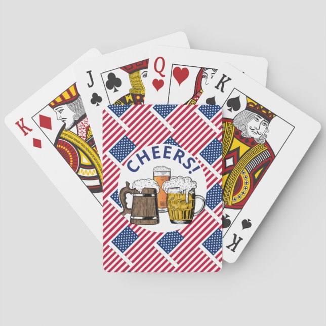 Baraja De Cartas Papel de cerveza estadounidense (Reverso)