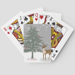 Baraja De Cartas Papel/nevado de nevadas y cardenal