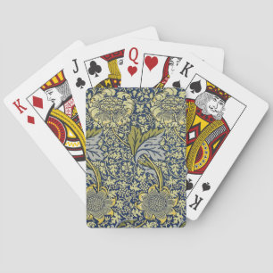 Baraja De Cartas Papel pintado floral William Morris Kennet Azul Do