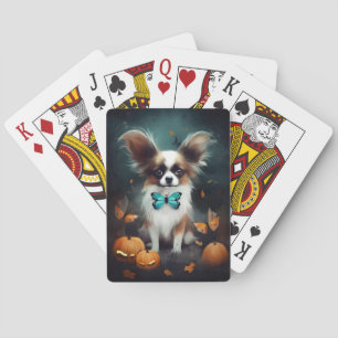 Baraja De Cartas Papillon de Halloween con calabazas espeluznante 