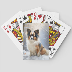 Baraja De Cartas Papillon Deja que nieve Navidad