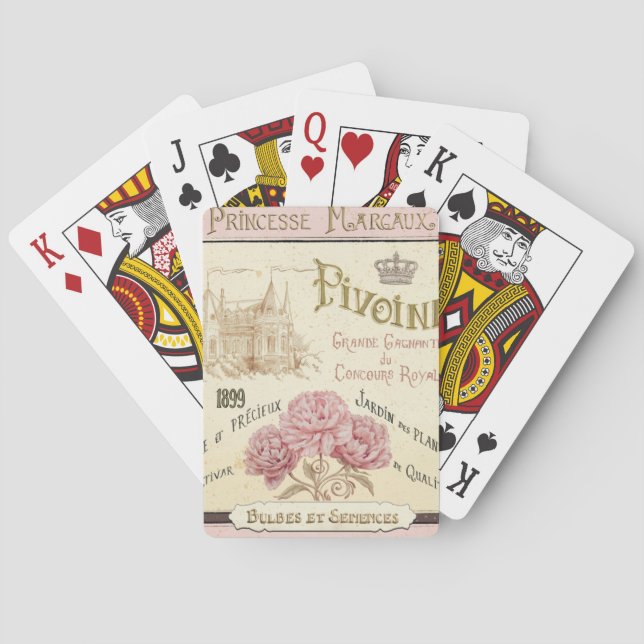 Baraja De Cartas Paquete de semillas de flores (Reverso)
