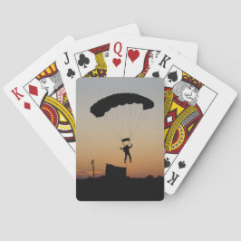 Baraja De Cartas Paracaídas de Skydiver en Sunset Sky Diver