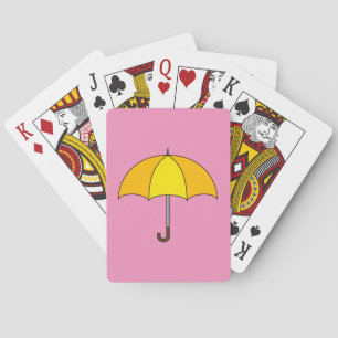 Baraja De Cartas Paraguas Amarillo