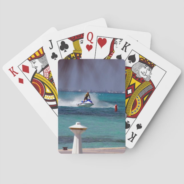 Baraja De Cartas Paraíso de Jet Ski (Reverso)